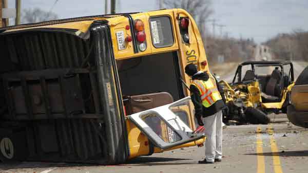 Accidents Between School Bus and A Jeep: The Liability